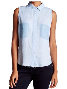 Rails Pale Blue Sleeveless
Button-Down coastal cowgirl
Shirt